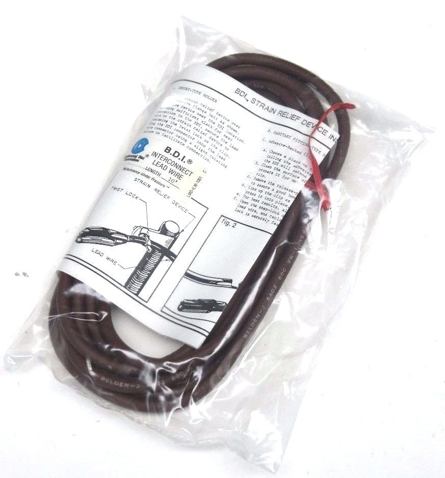 Used CONTINENTAL DISC LMDILW1001 BDI STRAIN RELIEF DEVICE INTERCONNECT LEAD WIRE 10'