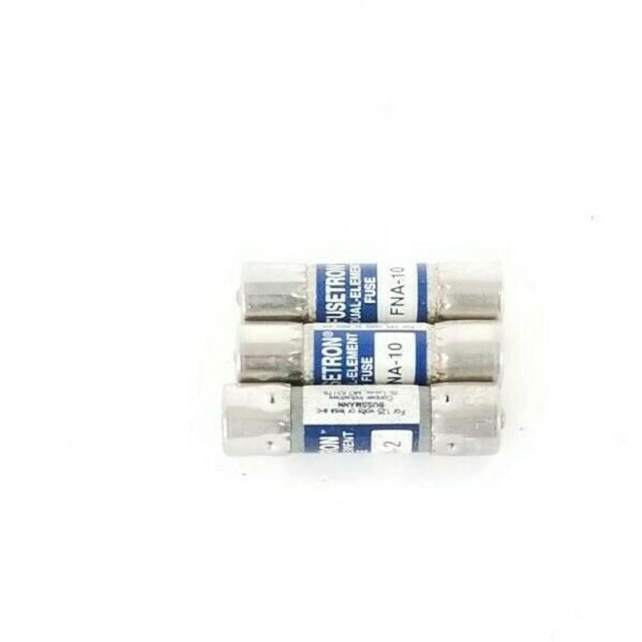 Used LOT OF 2 NEW COOPER BUSSMANN FNA-10 & (1) FNA-2 FUSETRON FUSES