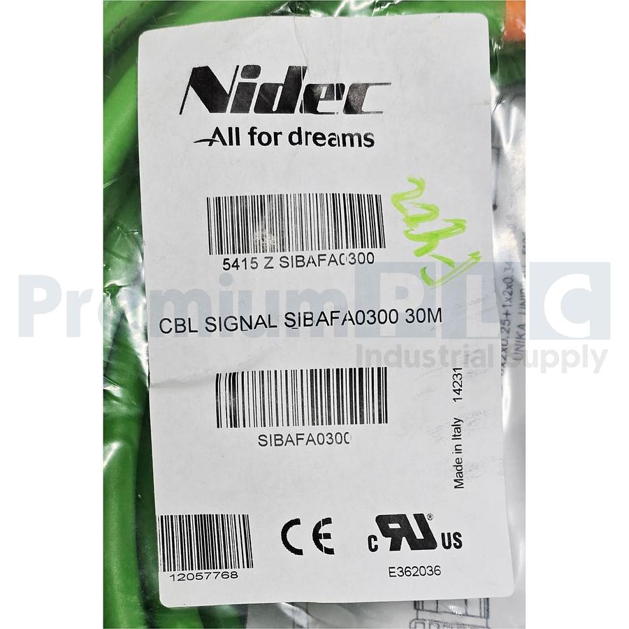 Used NIDEC CONTROL TECHNIQUES SIBAFA0300 ENCODER SIGNAL FEEDBACK SERVO CABLE 30M NSMP