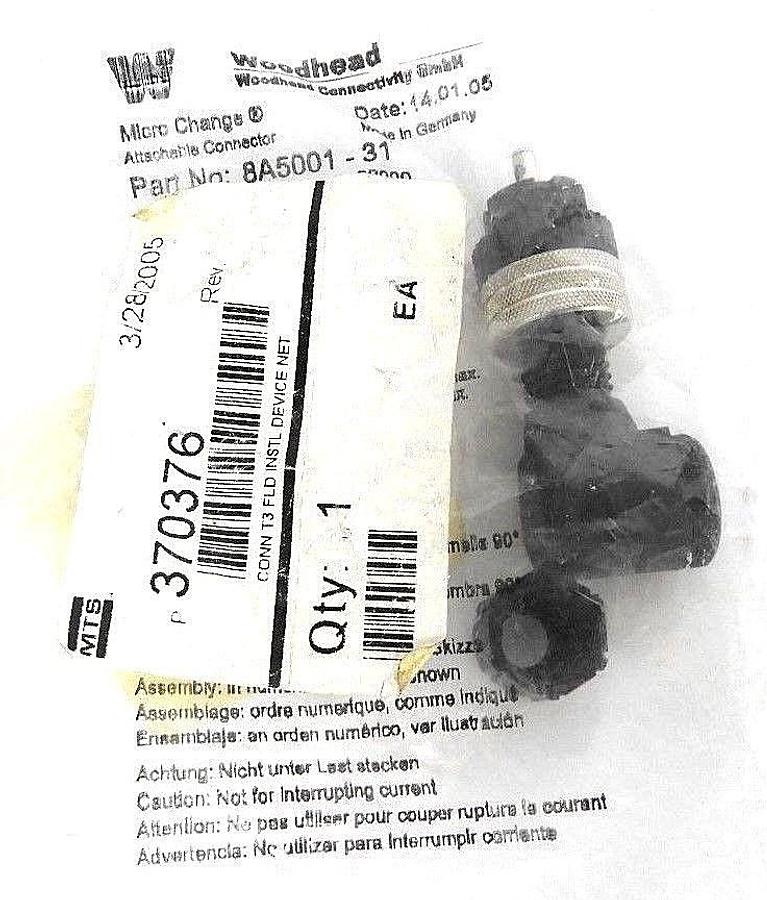 LOT OF 3 NEW BRAD HARRISON WOODHEAD 8A5001-31 MICRO CHANGE CONNECTORS