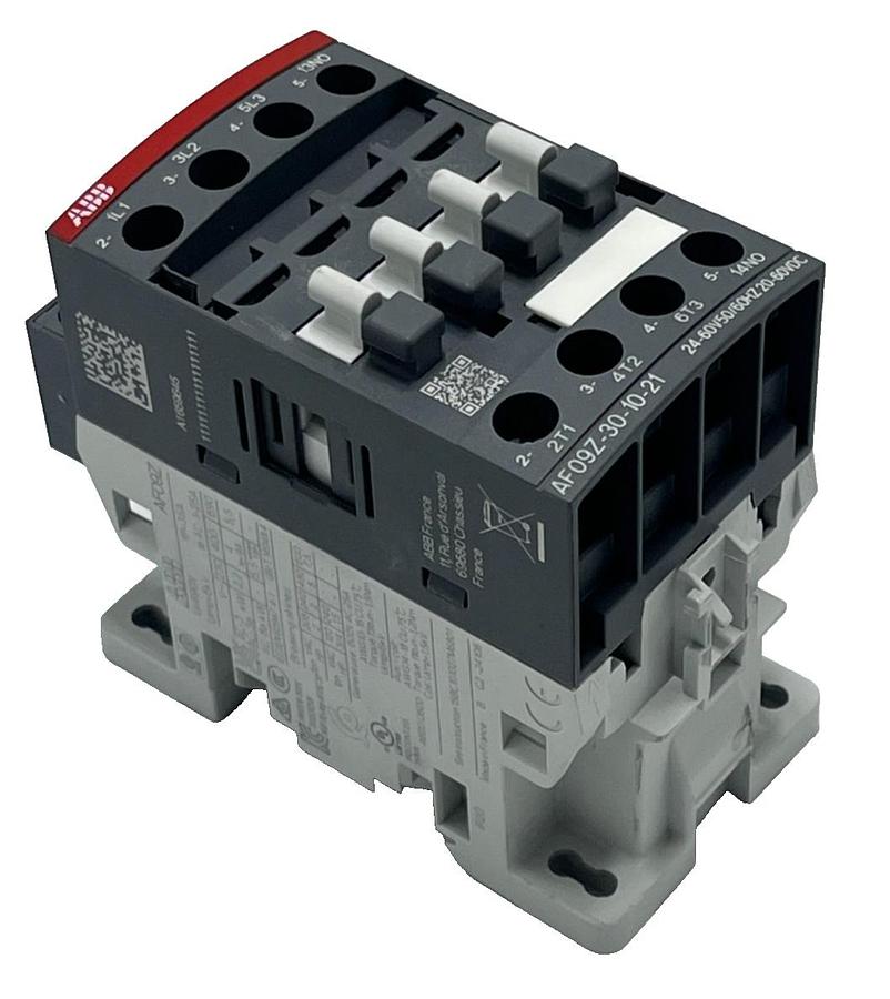 Used ABB AF09Z-30-10-21 Contactor 3Pole 9A 24-60VAC/DC Coil 1NO Aux NSNP