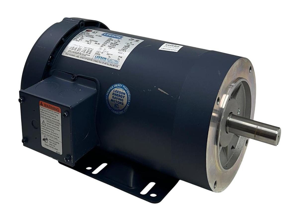 Used LEESON G120276.00 / C145T17FK39E INDUSTRIAL ELECTRIC MOTOR 2HP/1.5kW 3PH NSNP