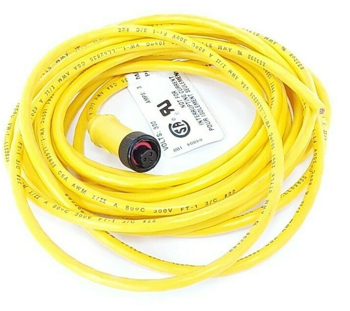 Used NEW PEPPERL+FUCHS V12-G-YE5M-PVC CORDSET 5M, 903559, SUPERSEDES 703000D02F120