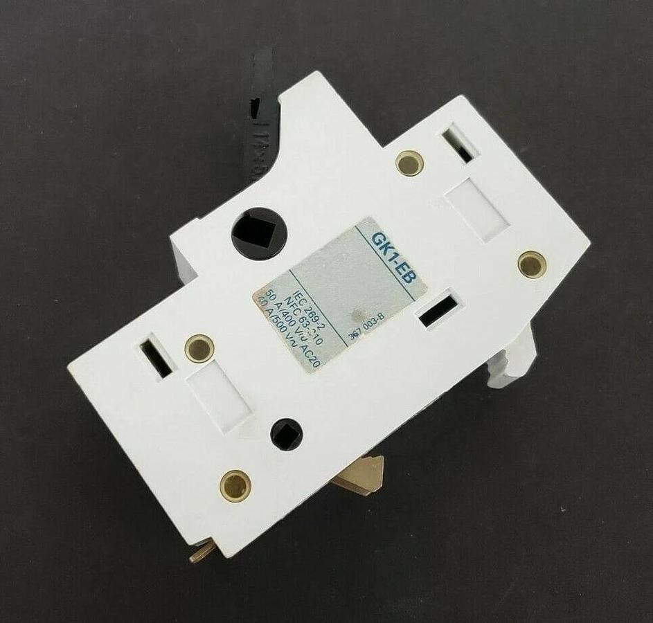 Used TELEMECANIQUE GK1-EB FUSEHOLDER W/ FRN-R30 FUSE 367 003-B 50A/400V 40A/500V