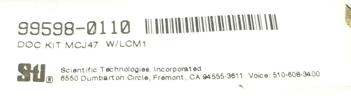 NEW OMRON / STI 99598-0110 DOC KIT MCJ47 W/ LCM1 42800-0110 0190 43884-0010