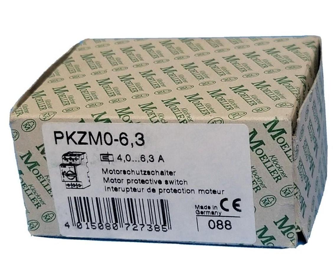 Used NIB KLOCKNER MOELLER PKZM0-6,3 MOTOR-PROTECTIVE CIRCUIT BREAKER 4.0...6.3A