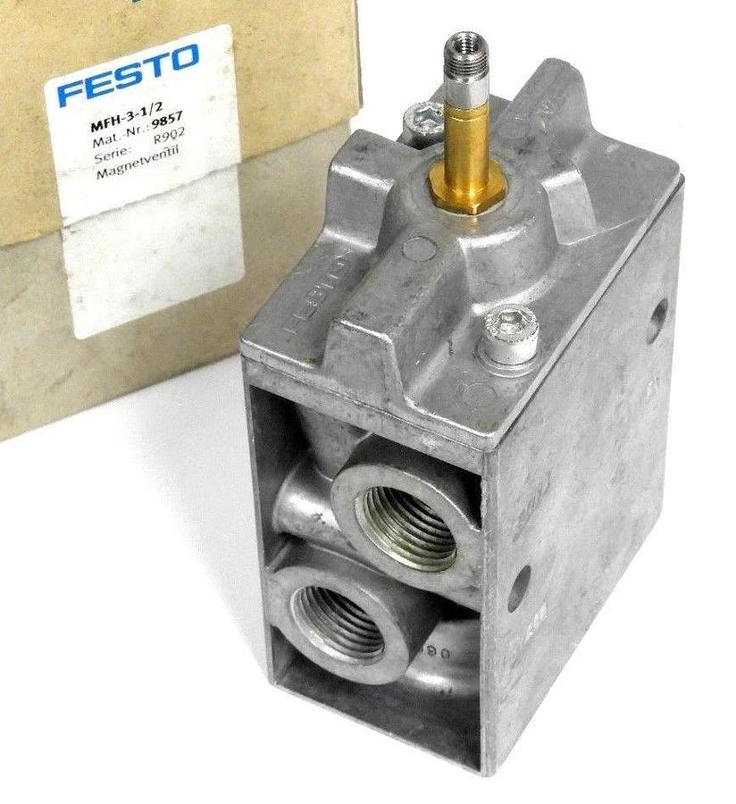 NIB FESTO MFH-3-1/2 SOLENOID VALVE 1,5 8BAR, 21-120PSI, MFH31/2