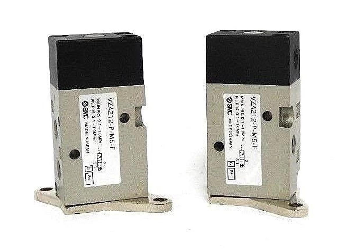 Used LOT OF 2 NEW SMC VZA212-P-M5-F AIR OPERATED VALVES VZA212PM5F