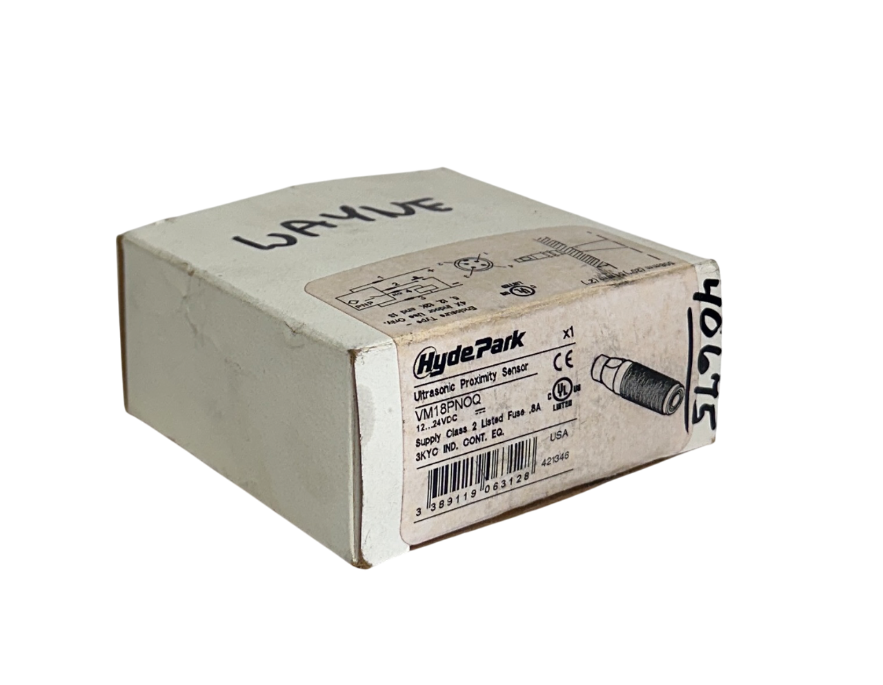 Used HYDE PARK VM18PNOQ ULTRASONIC PROXIMITY SENSOR 12-24VDC NSMP