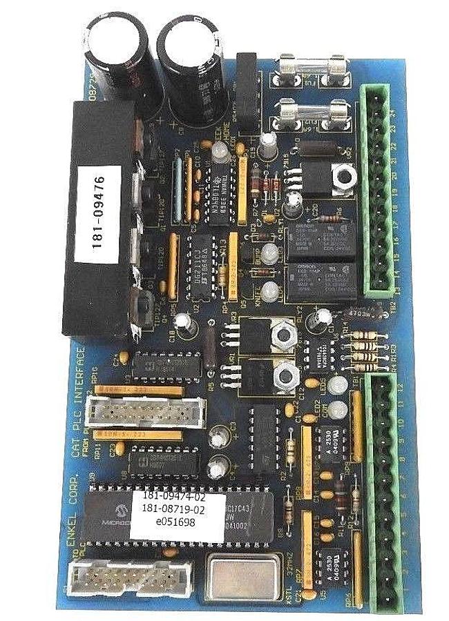 Used ENKEL CORP. 182-08729 CAT PLC INTERFACE BOARD REV. B, 18208729