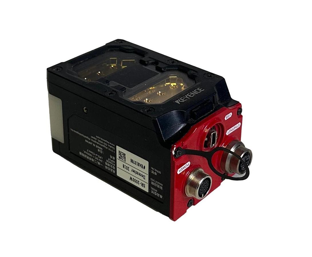 Used KEYENCE SR-2000W / SR2000W 1D-2D CODE READER ULTRA-WIDE 24Vdc CMOS RED LED