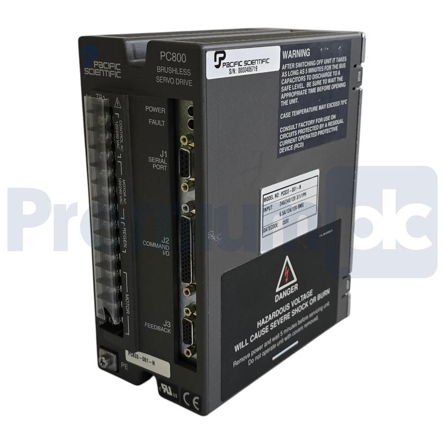 Used Pacific Scientific PC833-001-N PC800 Series Brushless Servo Drive PC833001N NSNP