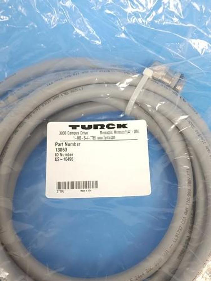 NEW TURCK 13063 CABLE ASSEMBLY ID NO. U2-16496