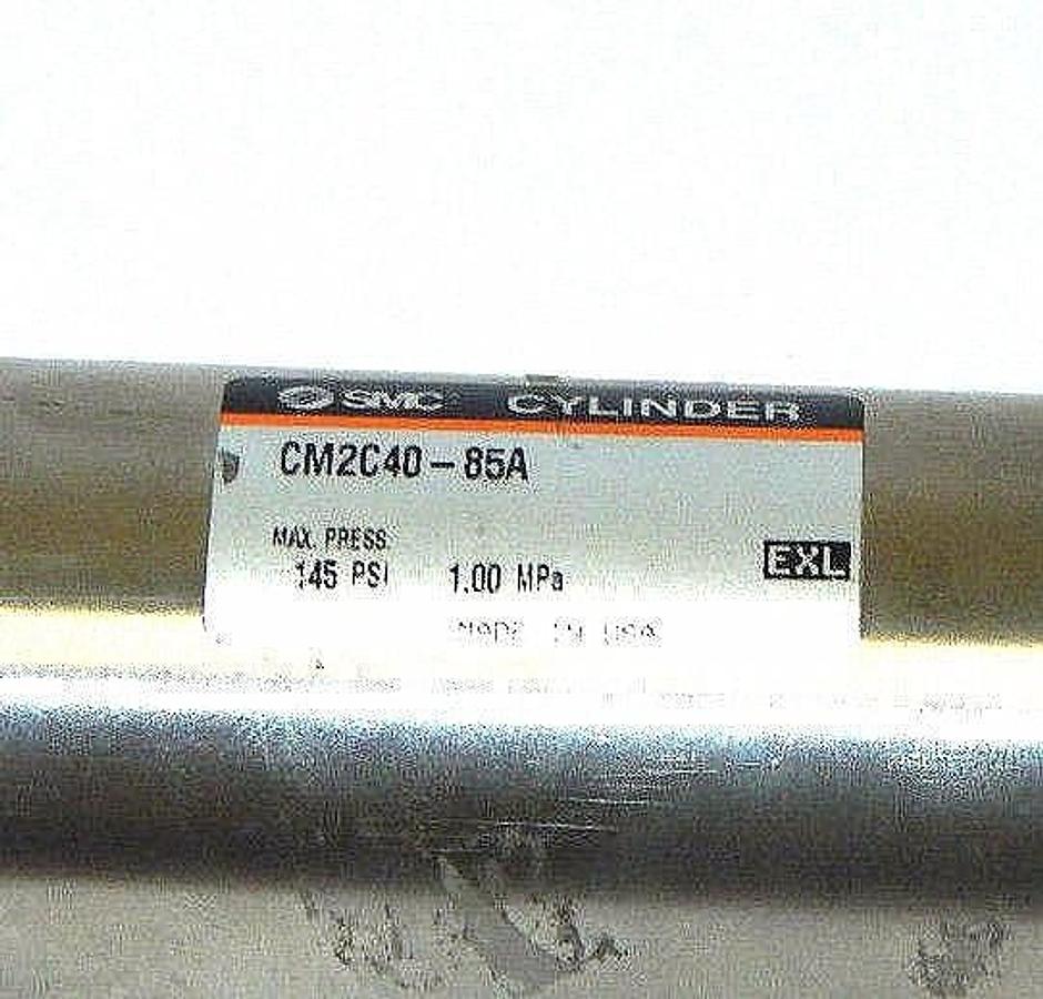 Used NEW SMC CM2C40-85A CYLINDER ROUND BODY, 4" STROKE, 1-1/2" BORE, 1/2" NPT