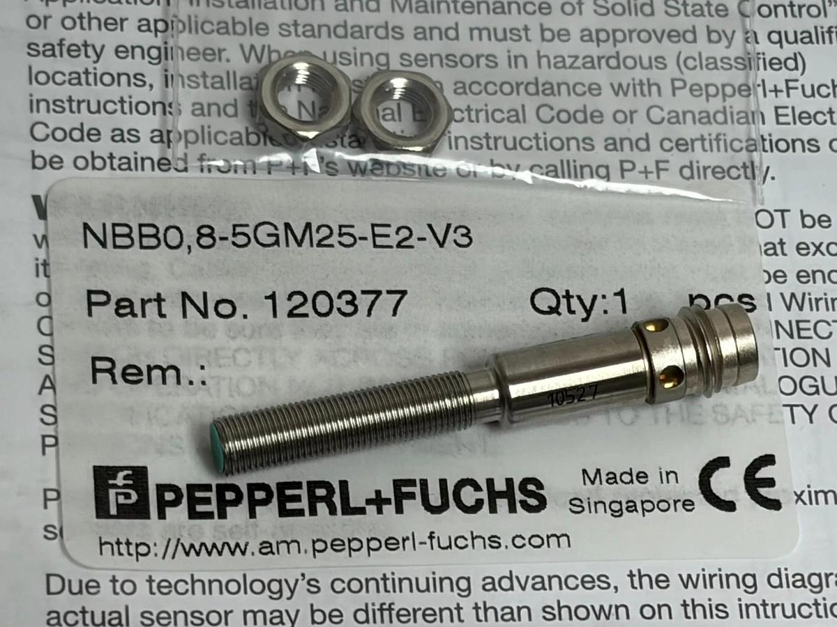 Pepperl+Fuchs NBB0,8-5GM25-E2-V3 Inductive Proximity Sensor Part 120377 New