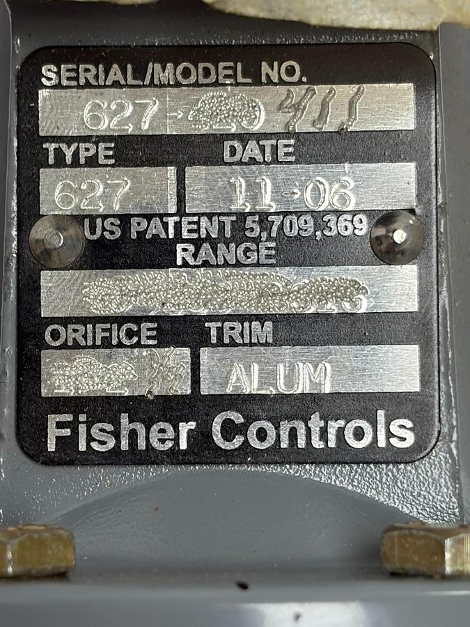 Used Fisher 627-411 Pressure Reducing Gas Regulator 3/4 NPT 1/4 Orifice 35-80 PSI New
