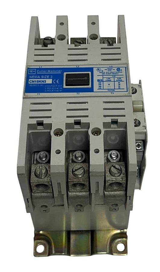 Used CUTLER-HAMMER CN15KN3E /A1 NEMA SIZE 3 CONTACTOR FREEDOM SERIES 90A 600V USNP