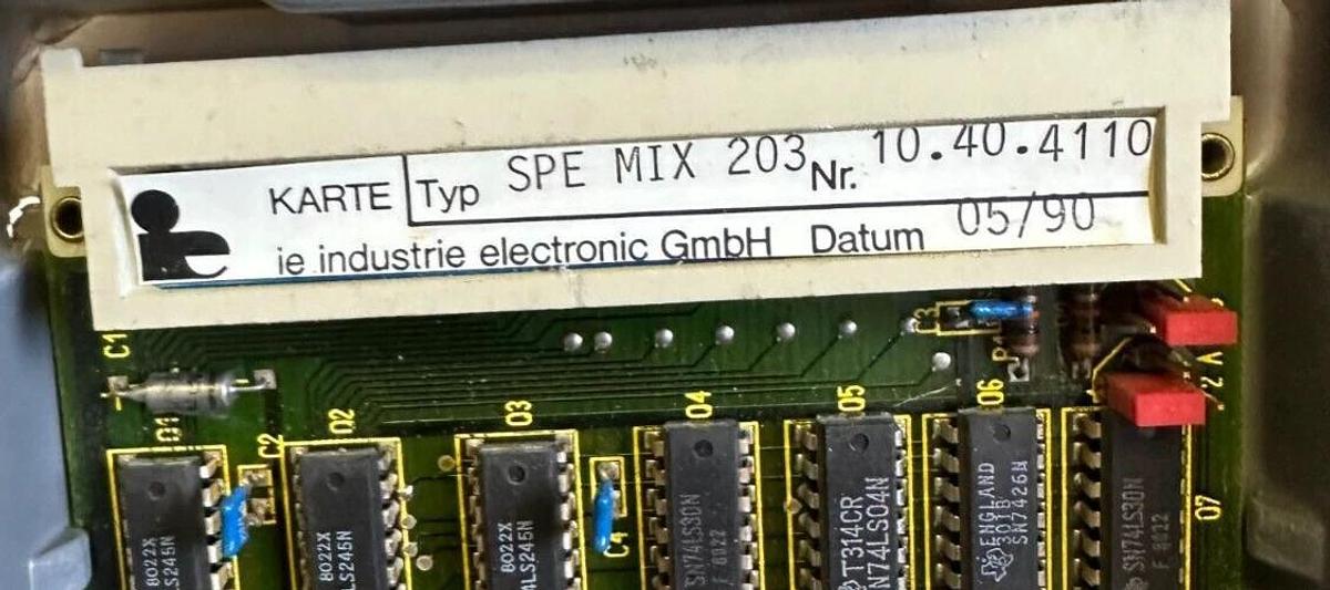 NEW IE INDUSTRIES KARTE SPE MIX 203 / SPEMIX203 CARD 10.40.4110 / 10404110