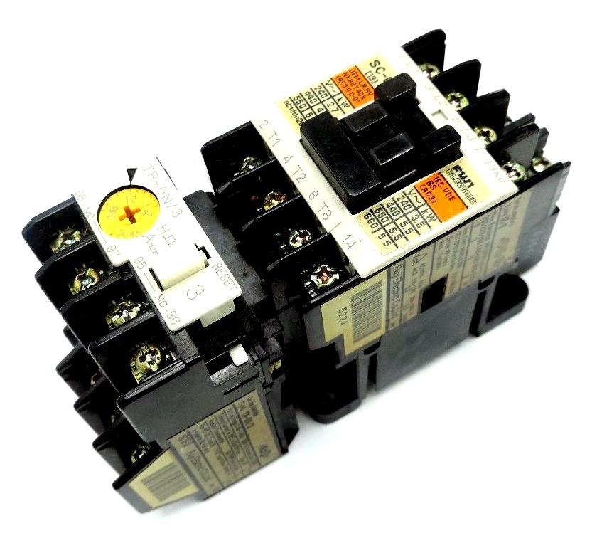 Used NEW FUJI ELECTRIC SC-0 CONTACTOR W/ TR-0N/3 OVERLOAD RELAY & SZ-Z5 SUPPRESSOR