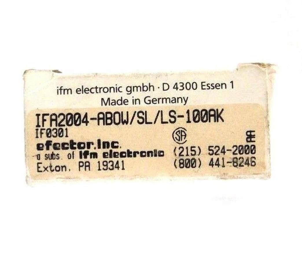 Used NIB IFM EFECTOR IF0301 PROXIMITY SENSOR IFA2004-ABOW/SL/LS-100AK