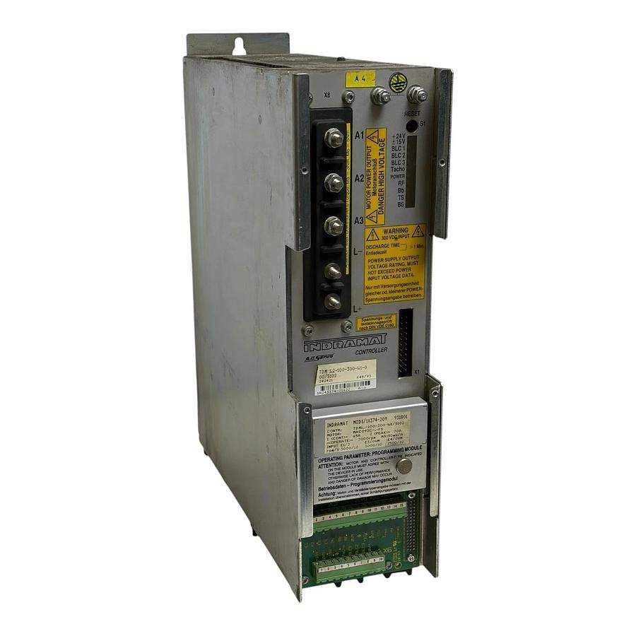 Used Indramat TDM 1.2-100-300-W1-0 Modular Servo Drive MOD1/1X374-209 S102