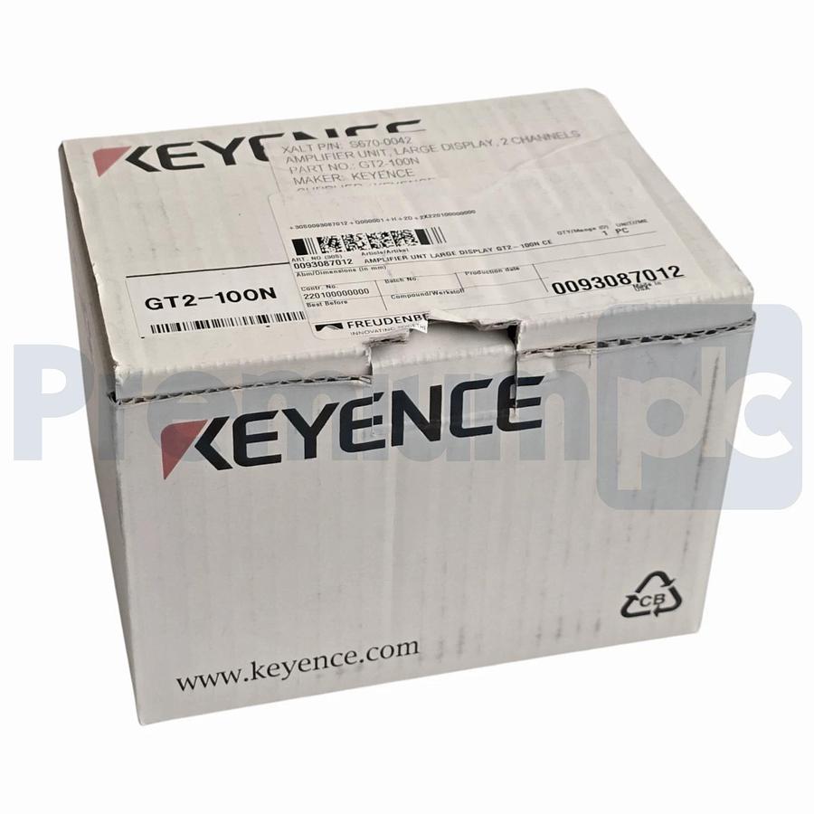 Keyence GT2-100N Digital Laser Sensor Amplifier Unit Large Display 2-Ch NSMP