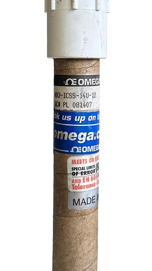 NEW OMEGA NB3-ICSS-14U-12 / NB3ICSS14U12 THERMOCOUPLE PROBE W/ PROTECTION HEAD