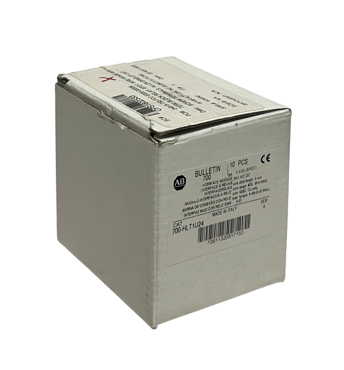 Used 10 ALLEN BRADLEY 700-HLT1U24 /A BULLETIN 700 INTERFACE MODULES 24VAC/DC NSMP