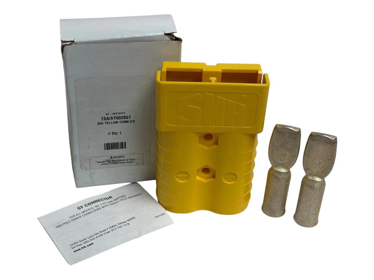 SMH SY6323G1 SY350 Yellow 350A Quick Disconnect Forklift Connector 2/0 GA New
