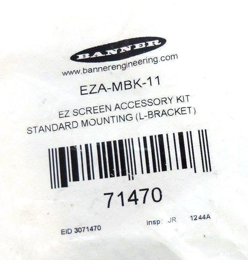 NIB BANNER EZA-MBK-11 STANDARD MOUNTING L BRACKET 71470, EZAMBK11