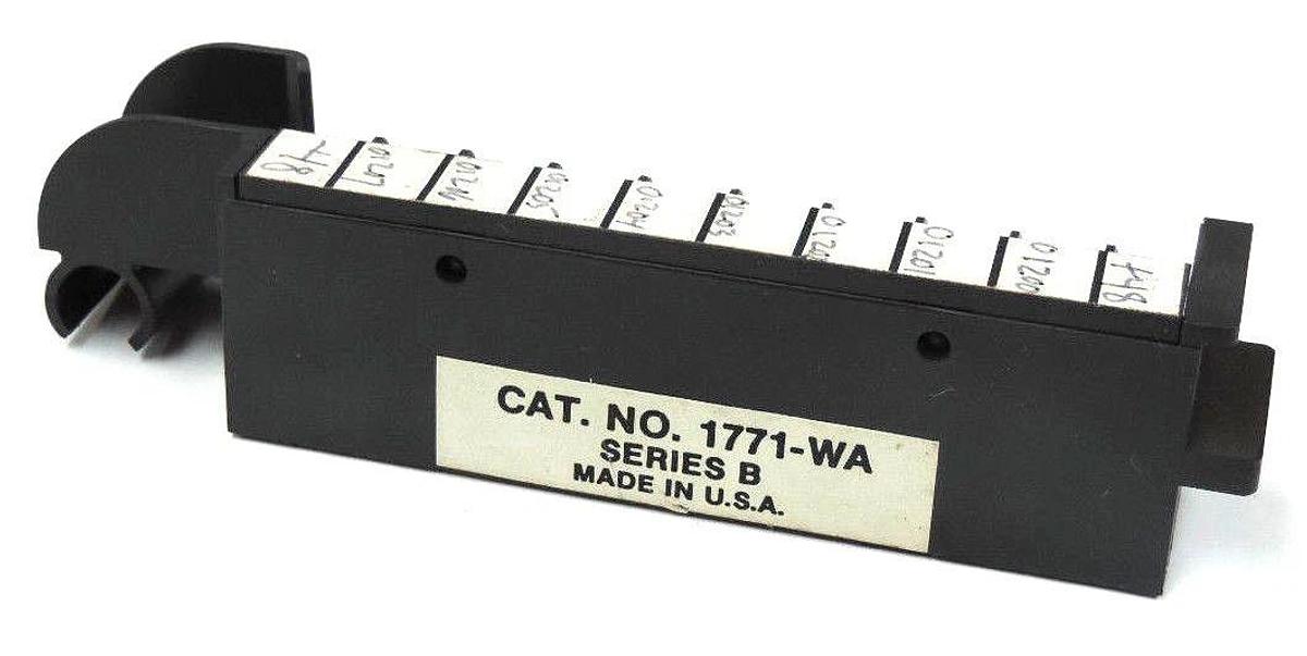 Used LOT OF 10 ALLEN BRADLEY 1771-WA FIELD WIRING ARMS, 1771WA SER. B