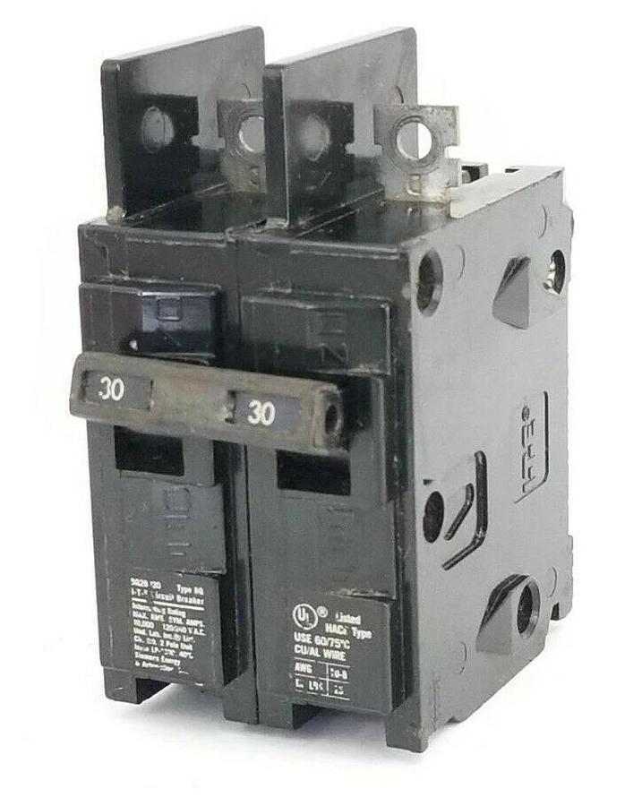 Used ITE / SIEMENS BQ2B030 CIRCUIT BREAKER 2P 30A 12-/240VAC HACR