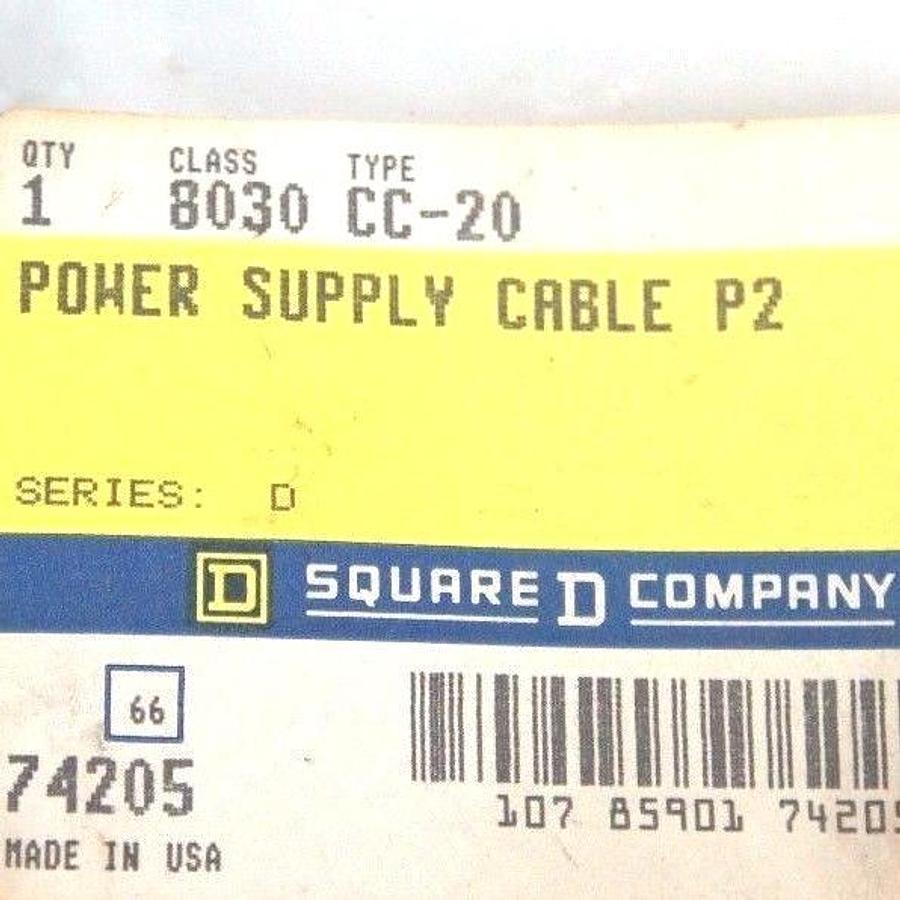 NIB SQUARE D 8030-CC-20 SERIES. D POWER SUPPLY CABLE P2