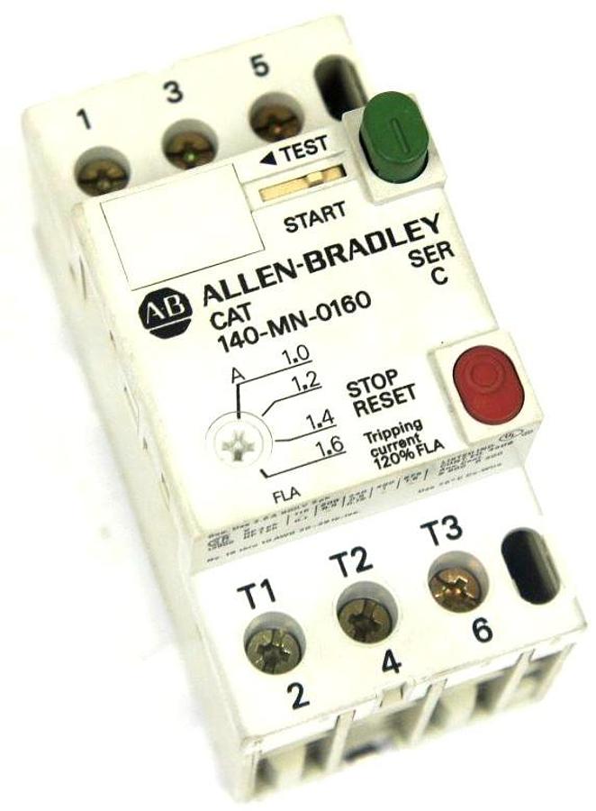 Used ALLEN BRADLEY 140-MN-0160 STARTER MANUAL MOTOR 140MN0160 SER. C