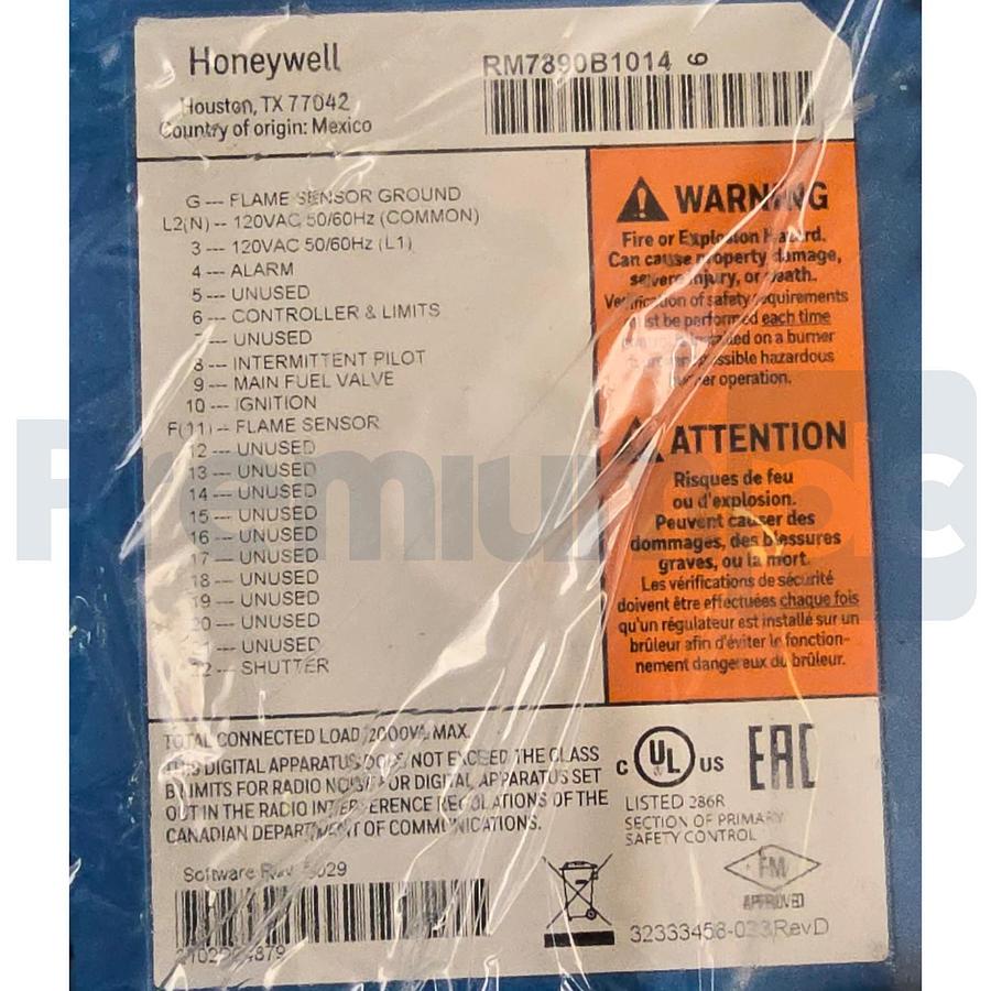 Honeywell RM7890B1014 7800 Series Primary Burner Control SIL3 RM7890B 1014 NSMP