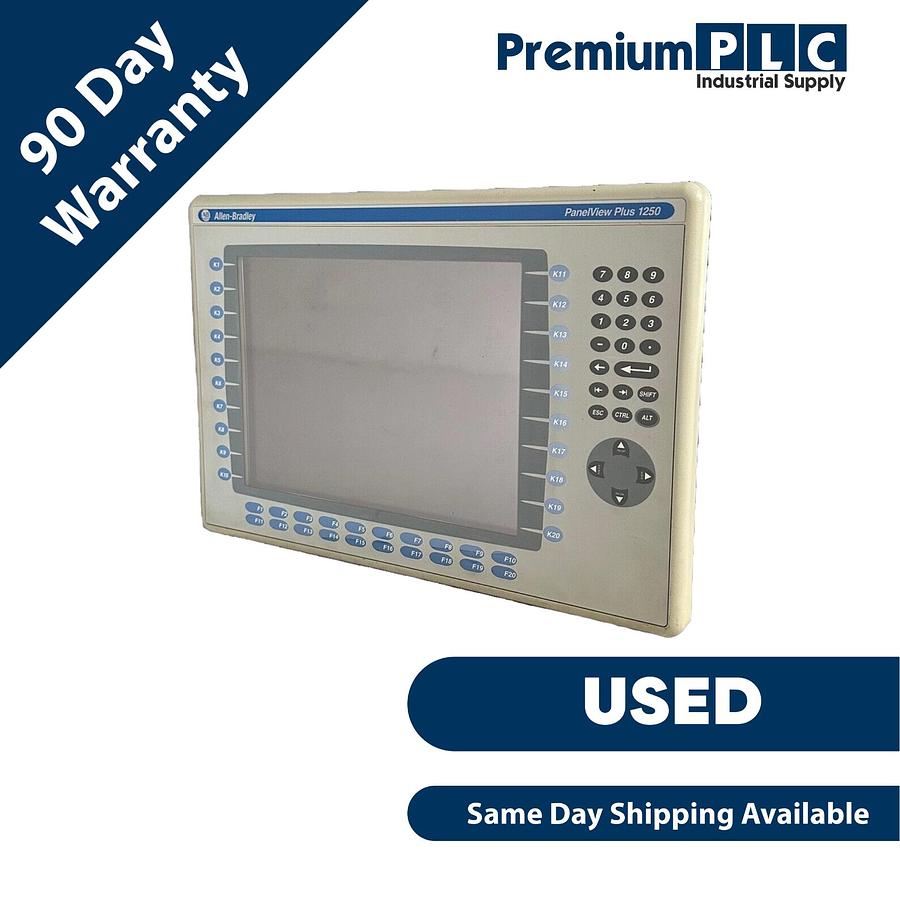 Used ALLEN BRADLEY 2711P-B12C4D8 /A PanelView Plus 1250 KEY/TOUCH ENet 2711PB12C4D8