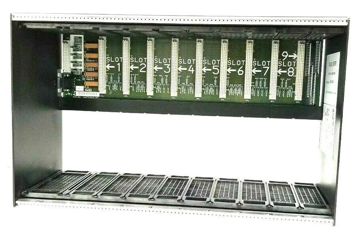 Used GE FANUC IC697CHS790D REAR MOUNT SLOT RACK 9-SLOT W/ 44A724845-G01 BACKPLANE