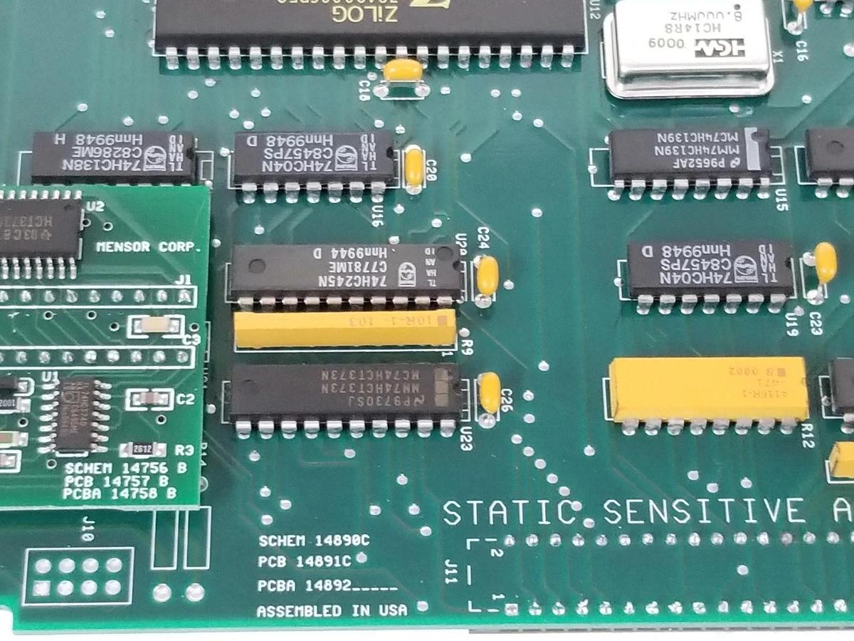 Used MENSOR CORP. 14890C MAIN CONTROL BOARD 14891C , 14757 , 14758