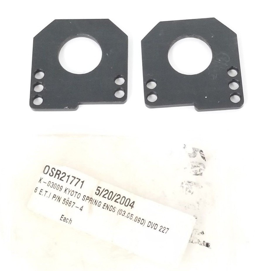 Used LOT OF 2 NEW KYOTO K-03009 SPRING ENDS, E.T.I. P/N: 5967-4