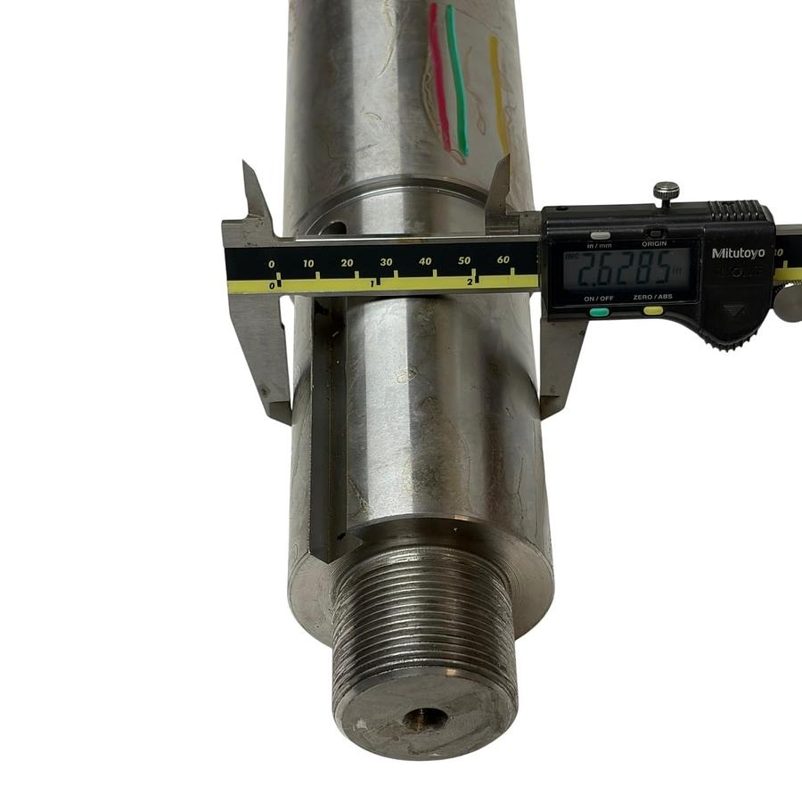 Used 410 SS Industrial Pump Shaft 1056232 Machined Drive Shaft 31.5" Length 3.36" Max