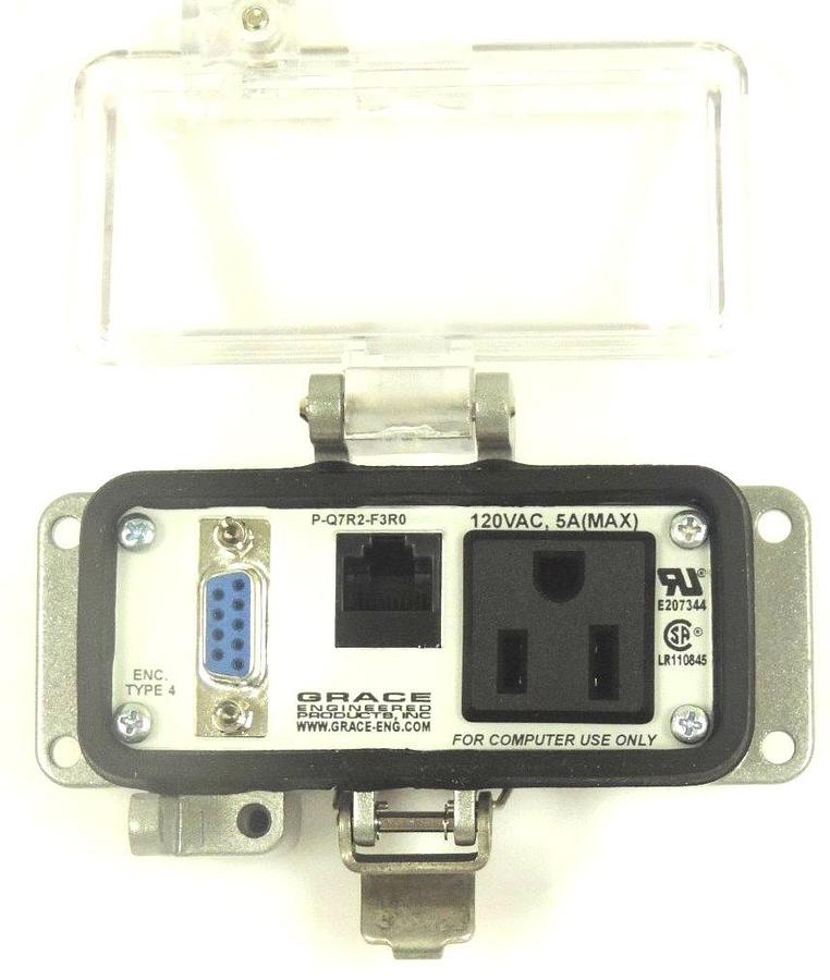 Used NEW GRACE P-Q7R2-F3R0 N4X DB9 F-M/ETHERNET/120VAC, PQ7R2F3R0