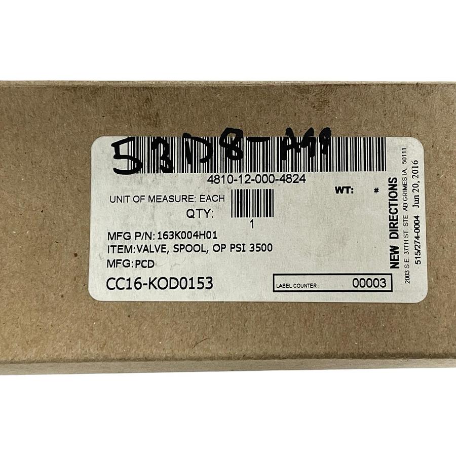 Used PCD 163K004H01 2-Position Directional Control Spool Valve Cartridge 3500 PSI NEW