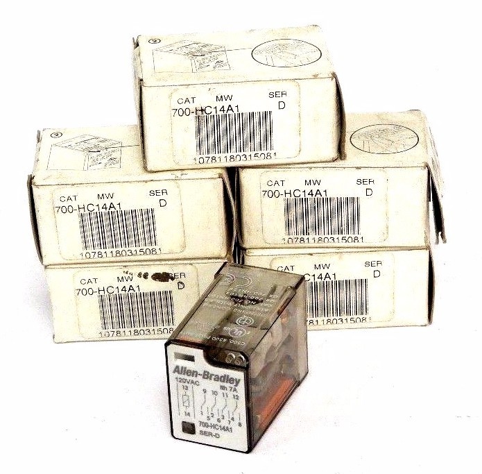 Used LOT OF 5 NIB ALLEN BRADLEY 700-HC14A1 RELAYS 700HC14A1
