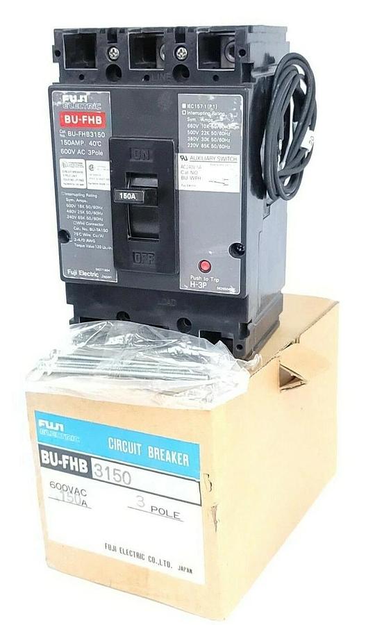 Used NIB FUJI ELECTRIC BU-FHB3150 CIRCUIT BREAKER BUFHB3150 600VAC 150A 3P