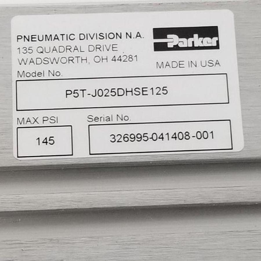 NEW PARKER PNEUMATIC P5T-J025DHSE125 SHORT STROKE THRUSTER CYLINDER 145PSI
