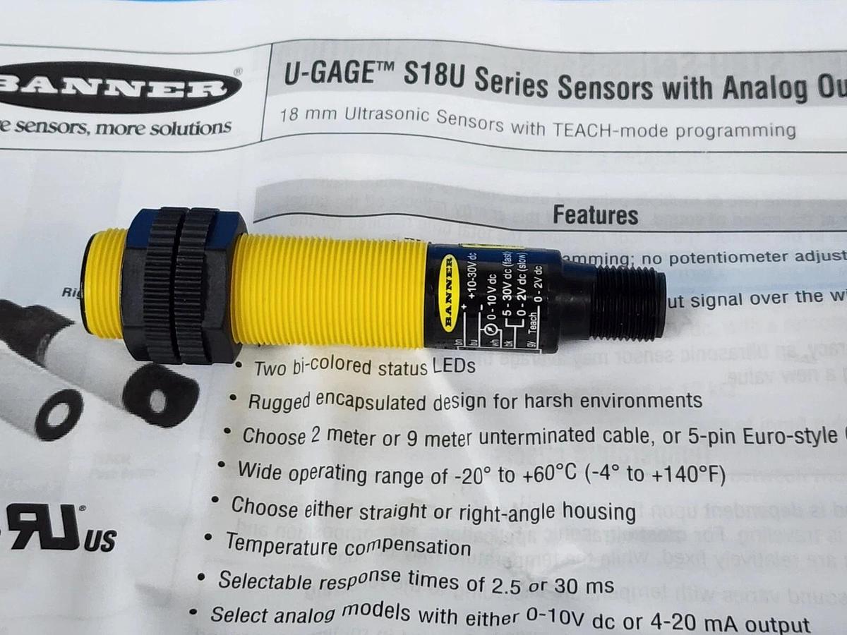 Used NIB BANNER S18UUAQ PROXIMITY SENSOR 02700