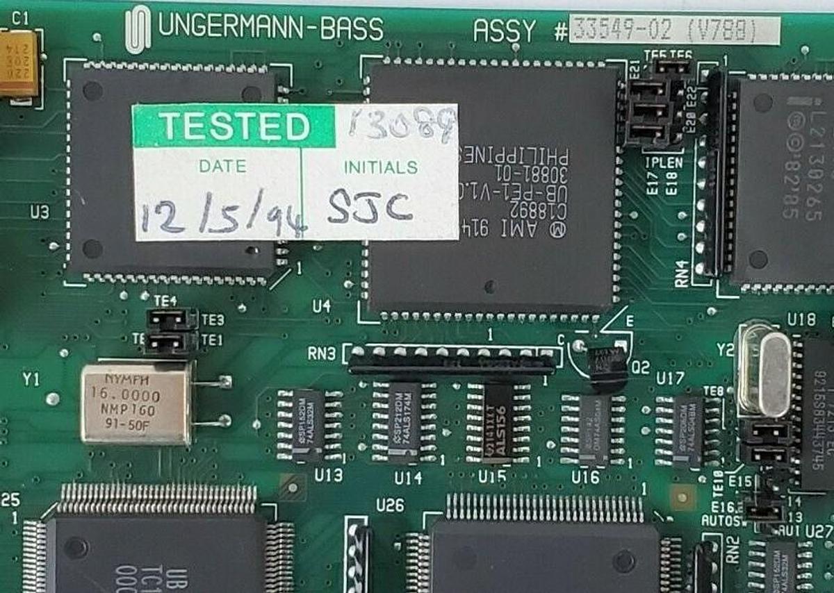 Used UNGERMANN-BASS 33549-02 (V788) ETHERNET ADAPTER 3354902