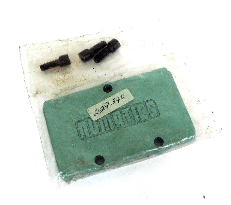 NEW NUMATICS 229-840 BLANK STATION PLATE KIT W/ SCREWS 229840