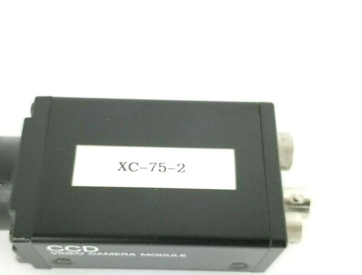 Used SONY XC-75-2 CCD CAMERA W/ 3'' IN. LENS & MOUNTING BRACKET 10.5-15VDC XC75-2