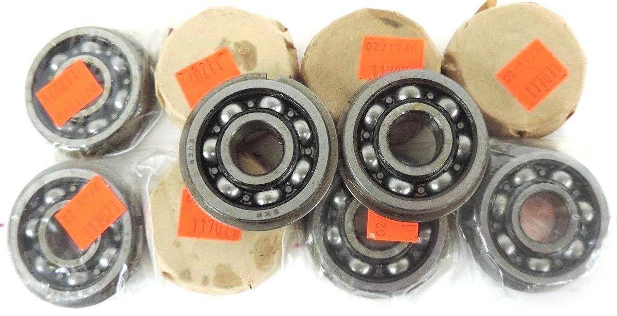 LOT OF 10 NEW SKF 6303-NRJ BEARINGS 17X47X14MM, 6306NRJ